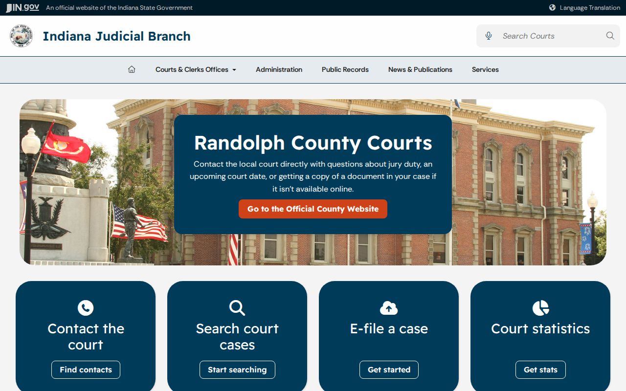 Randolph County court docket Indiana Judicial Branch page