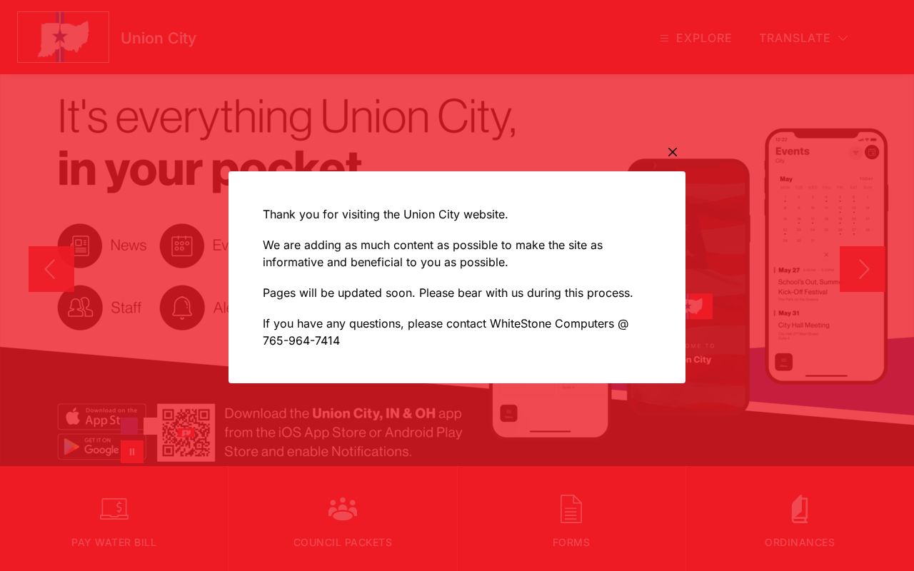 Union City court records and separate city government contact